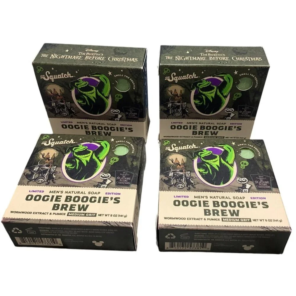 4 Dr. Squatch Limited Edition Soap Oogie Boogies Brew Nightmare Before Xmas 5oz